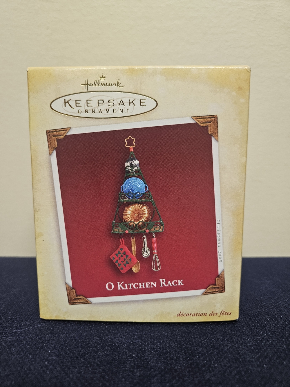 Hallmark Keepsake O Kitchen Rack Ornament - Red, Green, Blue, Gold